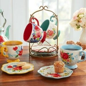 Pioneer woman blooming bouquet mug and plate set